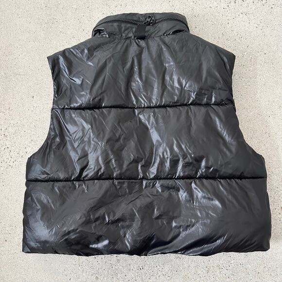 Zara Women's Outerwear Nylon Water-Repellent Puffer Gilet Vest Black - Picture 2 of 4